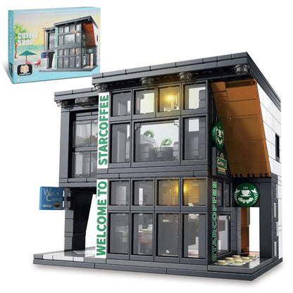 City Coffee House Building Blocks Set with Light 581 PCS