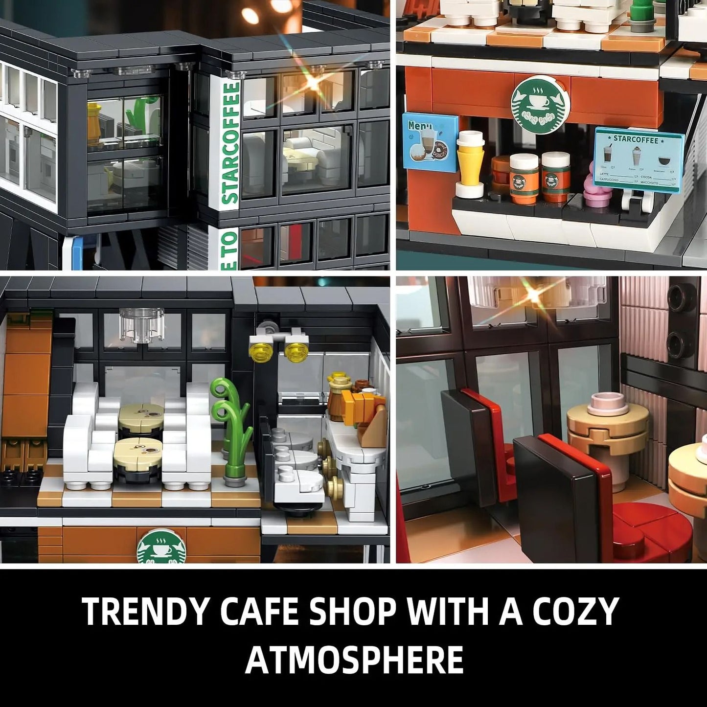 City Coffee House Building Blocks Set With Light 581 PCS 3
