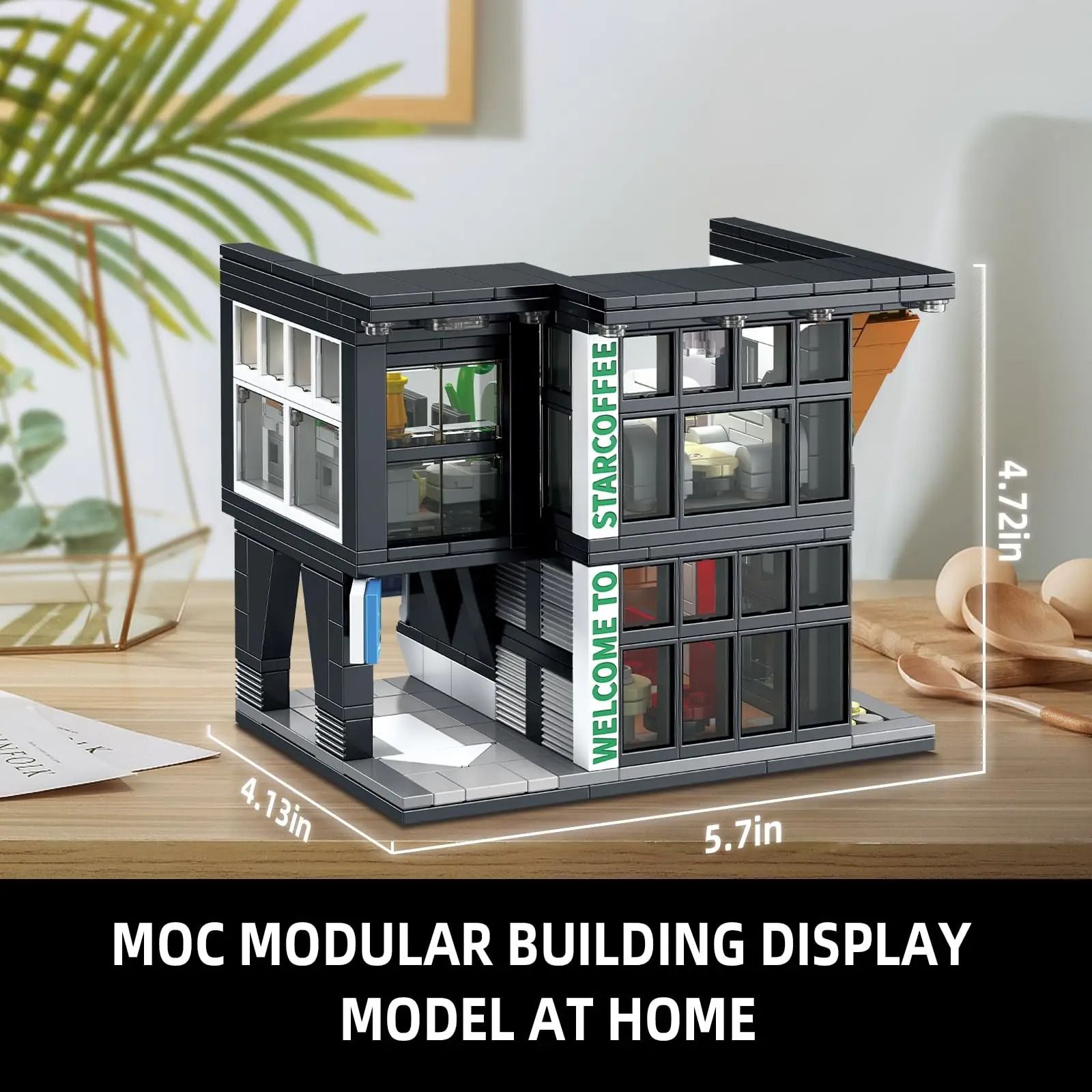 City Coffee House Building Blocks Set With Light 581 PCS 5