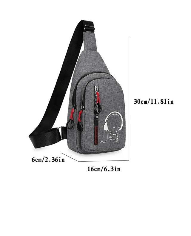 Stylish Nylon Mens Chest Bag Casual Sling Crossbody For Cycling And Everyday 1