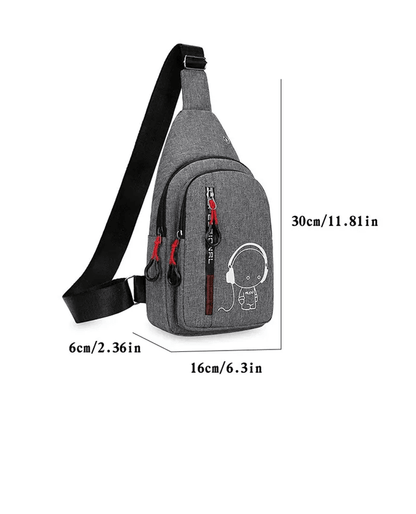 Stylish Nylon Mens Chest Bag Casual Sling Crossbody For Cycling And Everyday 1