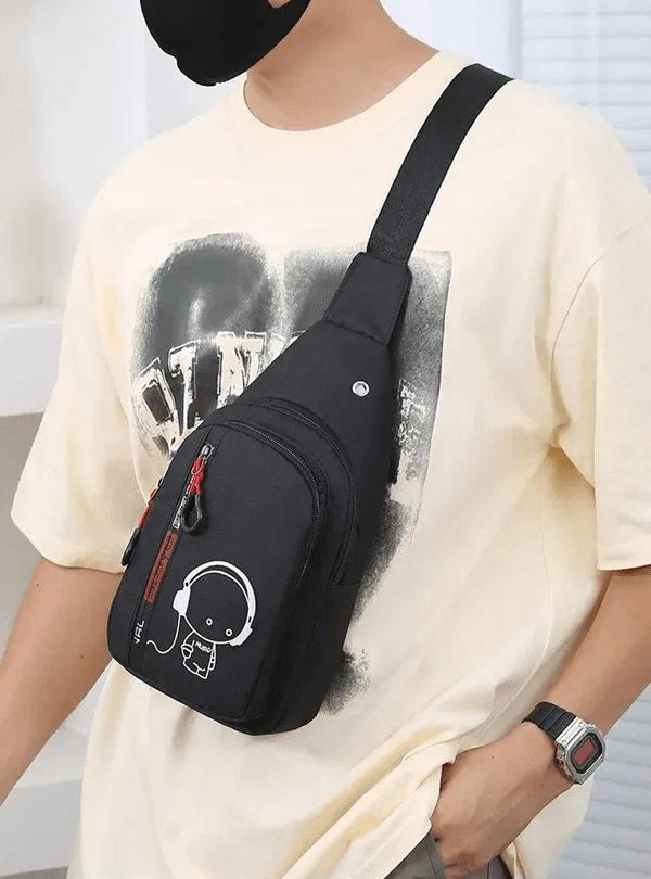 Stylish Nylon Mens Chest Bag Casual Sling Crossbody For Cycling And Everyday 3