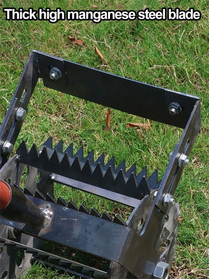 Hand Push Wheeled Weeder With Saw Tooth Manganese Steel Blade 2