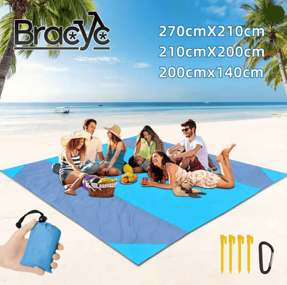 Waterproof Pocket Beach Blanket Portable Sand Free Picnic Mat