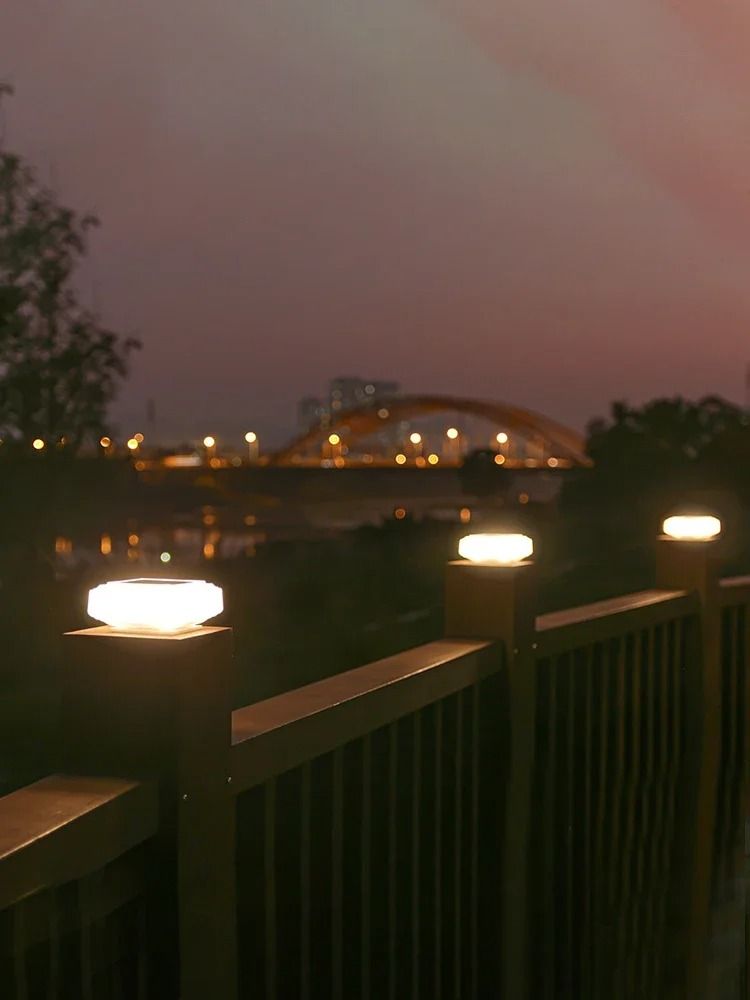 LED Solar Pillar Post Cap Light Waterproof Outdoor Decor 4