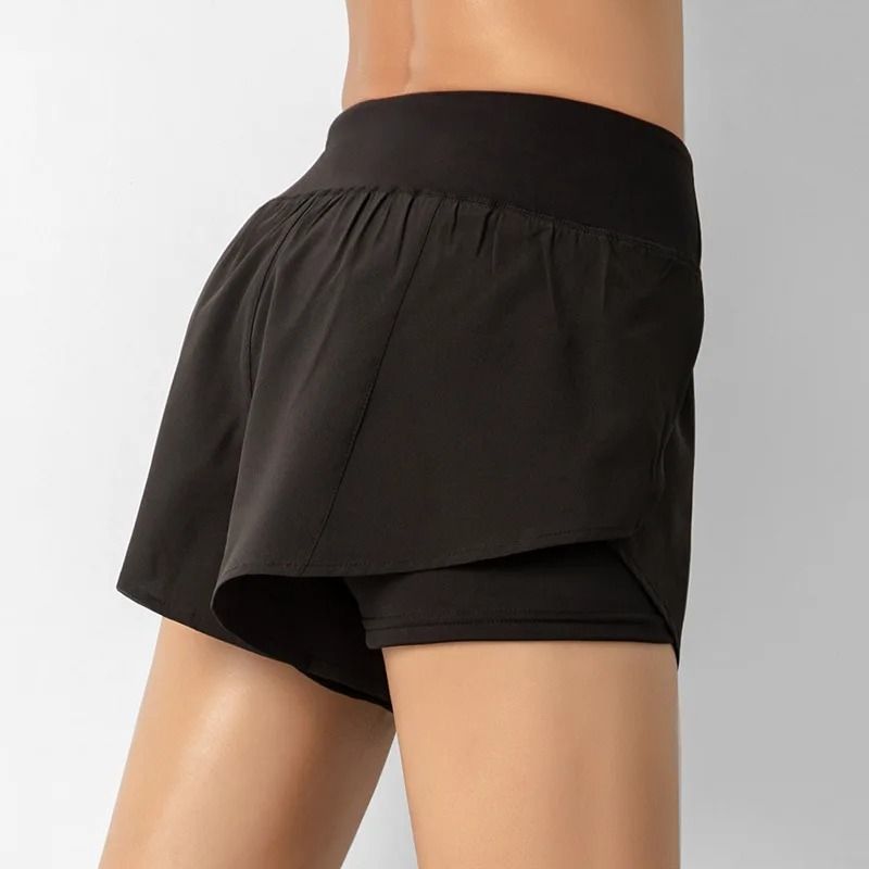 Spring Summer Women Double Layer Running Shorts For Fitness 3