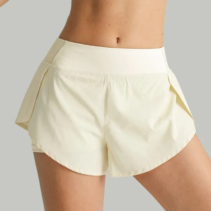 Spring Summer Women Double Layer Running Shorts For Fitness 9