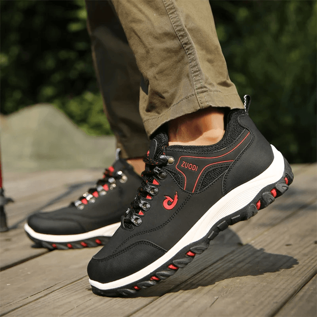 Men Leather Lightweight Walking Sneakers Casual Shoes 2