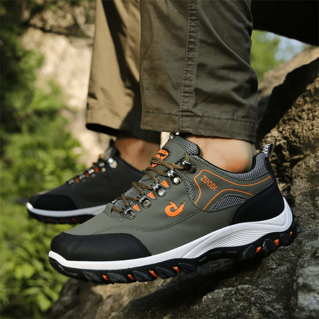 Men Leather Lightweight Walking Sneakers Casual Shoes 1