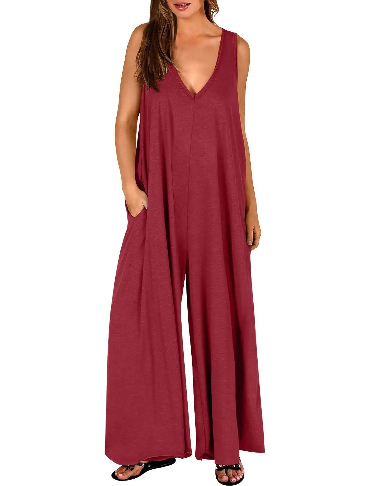 Casual Summer Pocket Jumpsuit For Women 1
