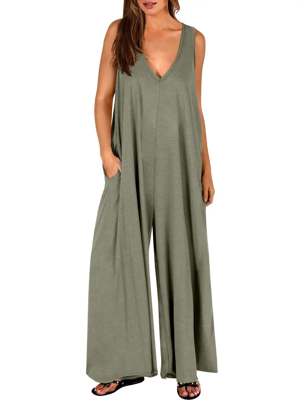 Casual Summer Pocket Jumpsuit For Women 8