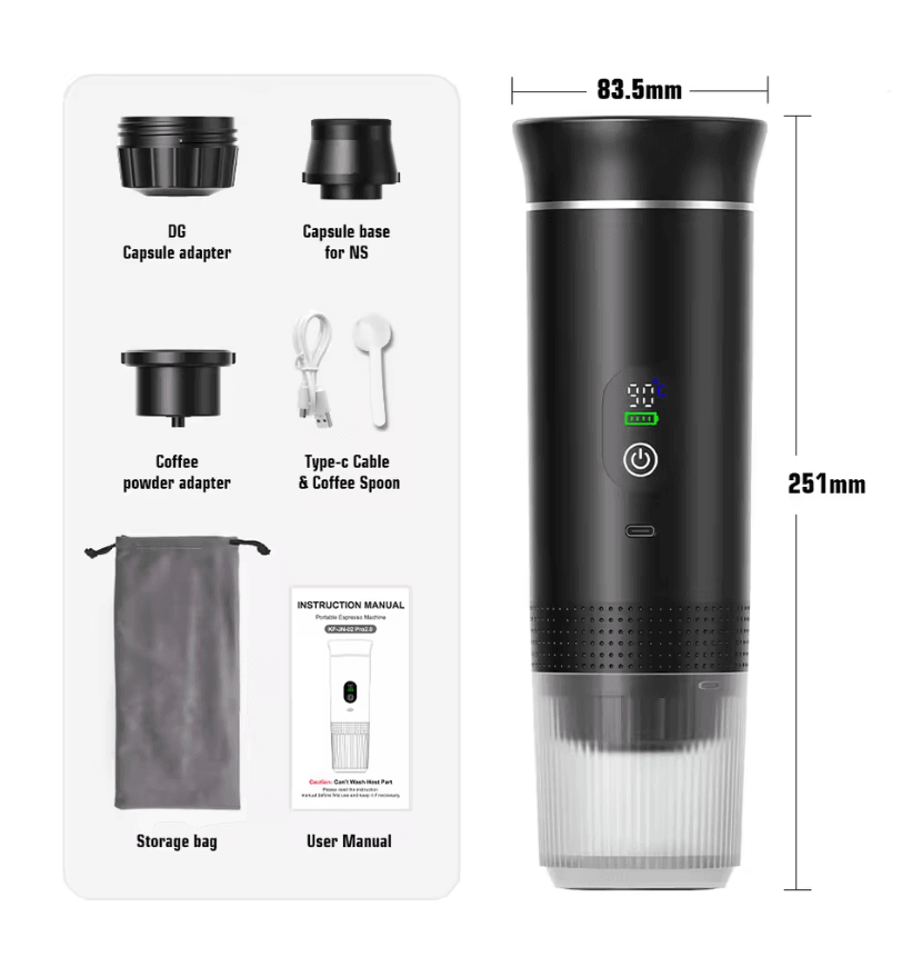 Compact 3 In 1 Portable Espresso Maker For Travel And Home 4