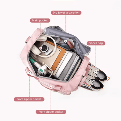 Dry Wet Compartment Weekender Gym Bag For Women 1