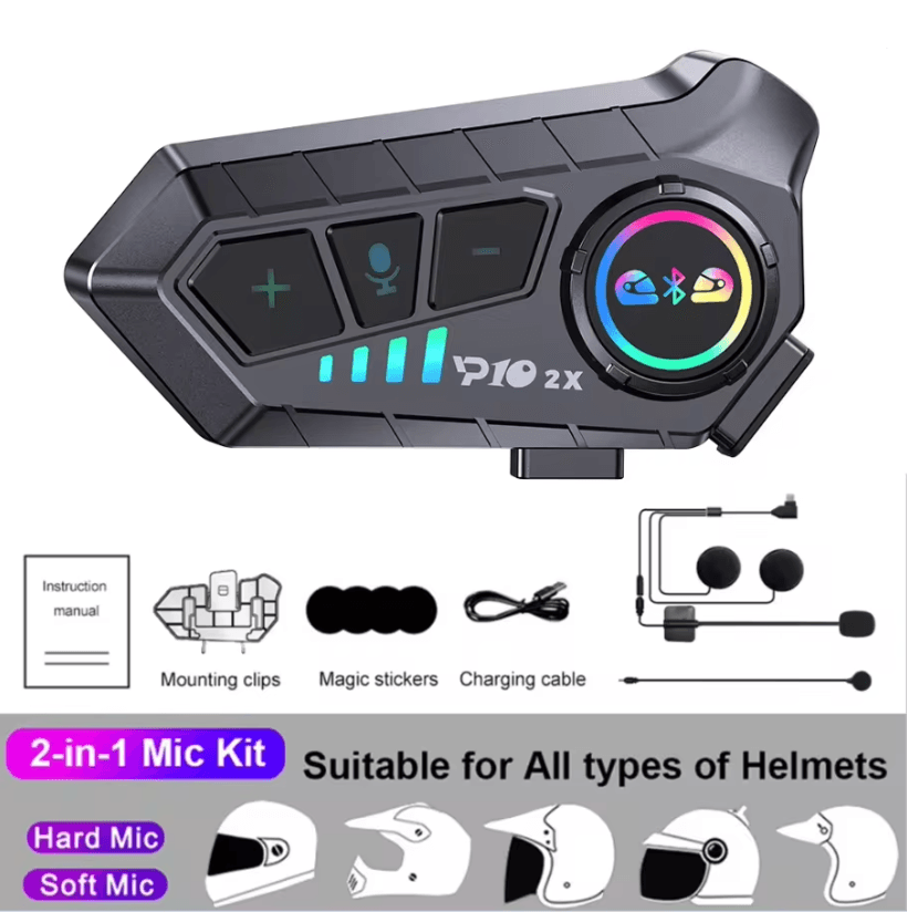 Kebidumei YP10 Motorcycle Bluetooth Intercom Helmet Headset 1