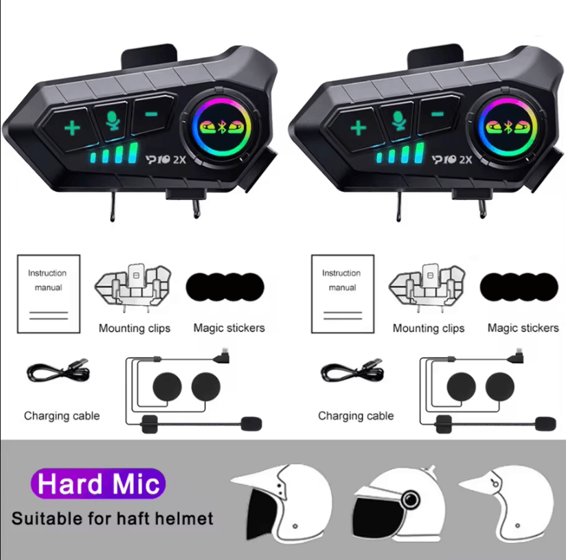 Kebidumei YP10 Motorcycle Bluetooth Intercom Helmet Headset 2