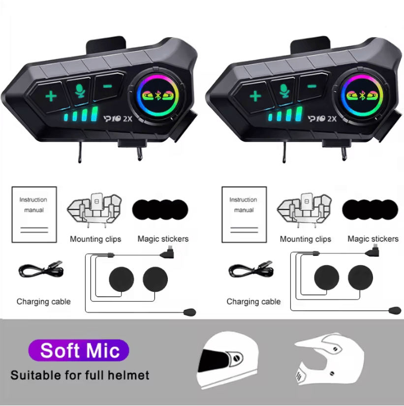 Kebidumei YP10 Motorcycle Bluetooth Intercom Helmet Headset 3