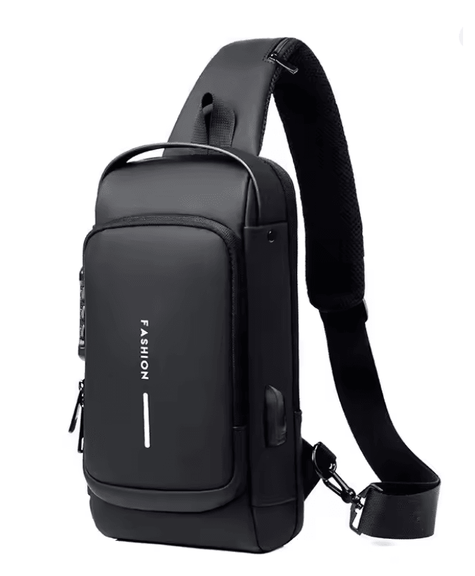 Classic Anti Theft PU Leather Crossbody Chest Bag For Men 3