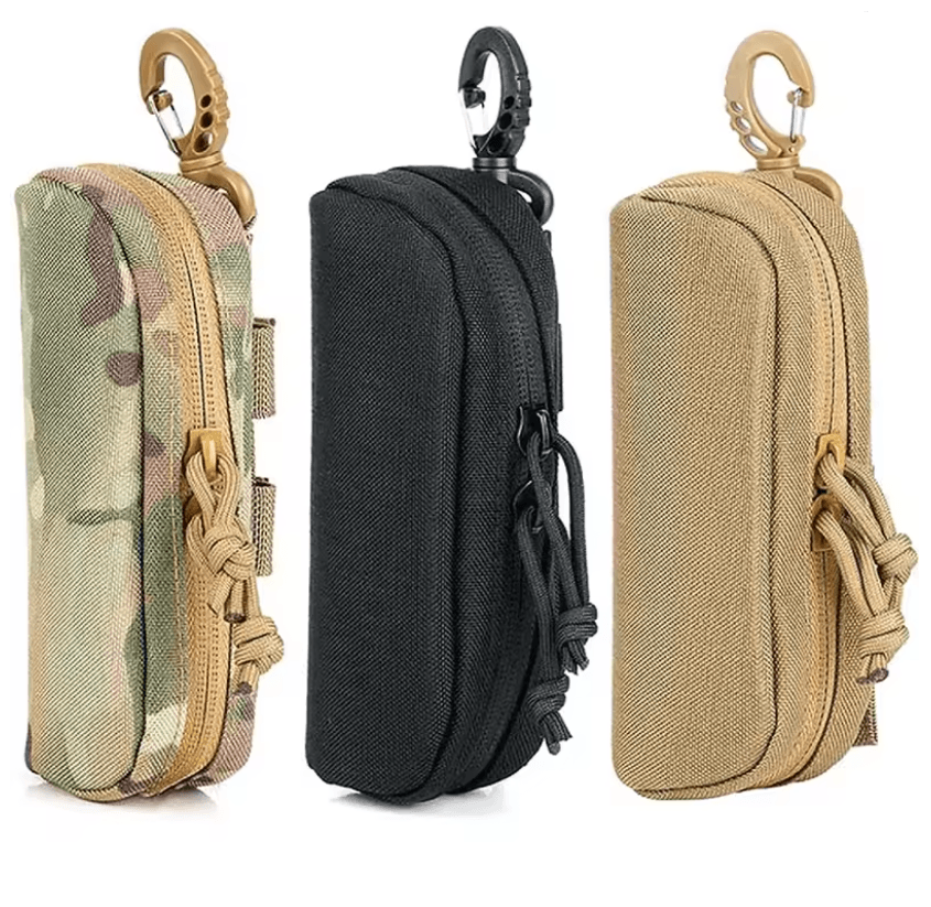 Tactical MOLLE Eyeglass Case 1000D Nylon Hard Storage Pouch