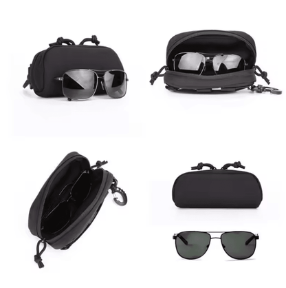Tactical MOLLE Eyeglass Case 1000D Nylon Hard Storage Pouch 2