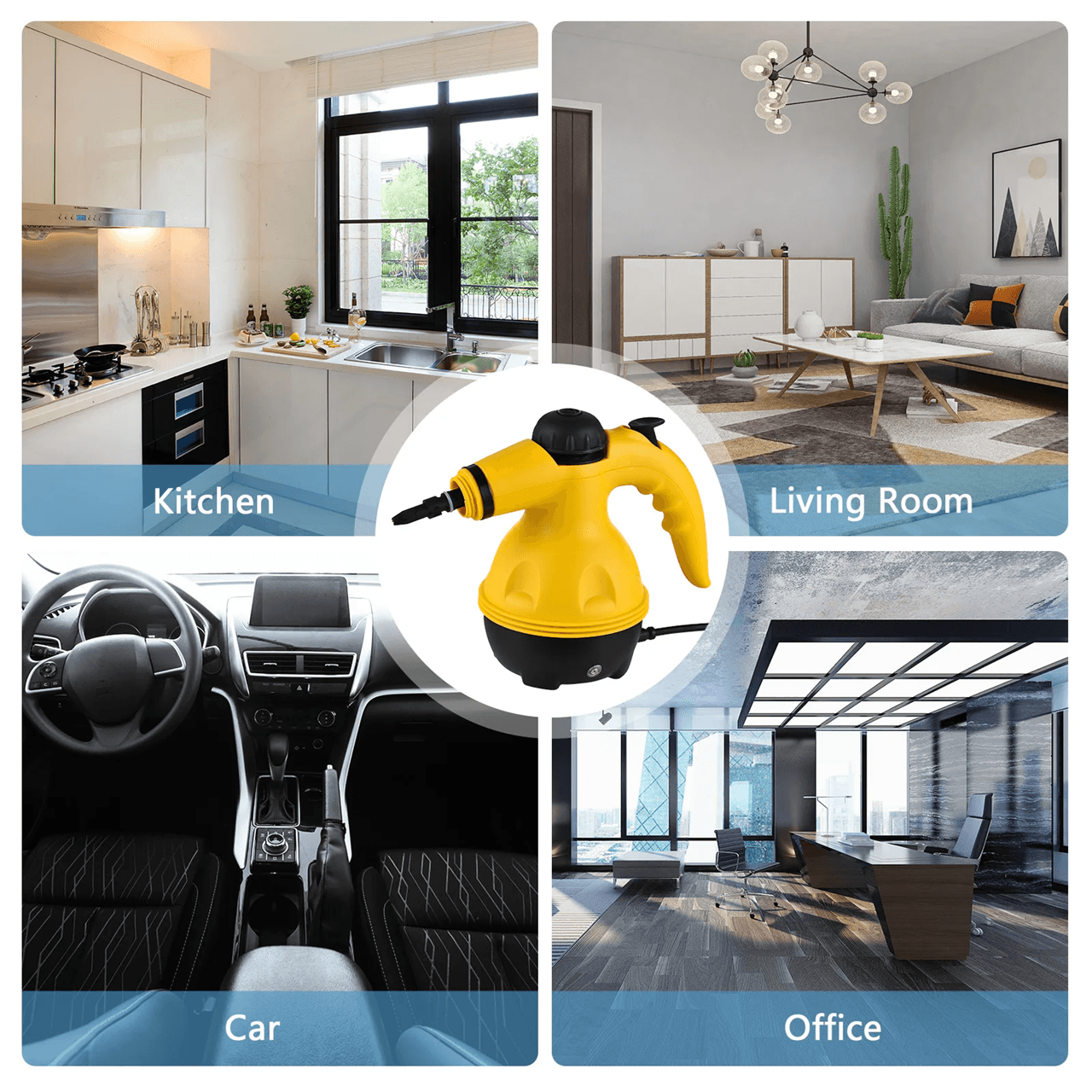 HighTemp Handheld Steam Cleaner For Kitchen Bathroom And Car 6