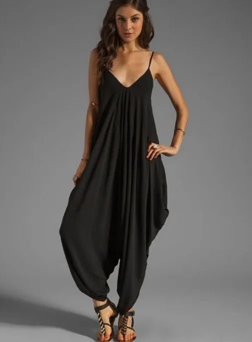 Sexy V Neck Sleeveless Loose Jumpsuit For Women 7