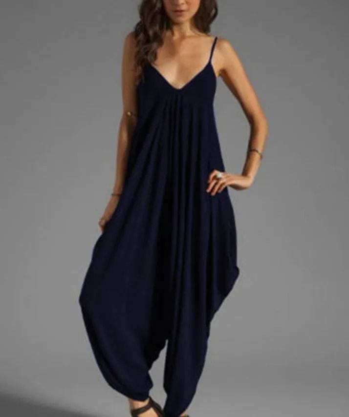 Sexy V Neck Sleeveless Loose Jumpsuit For Women 8