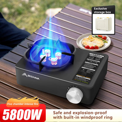 BISINNA 5800W HighFirepower Outdoor Cassette Burner Stove 3