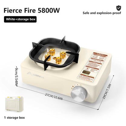 BISINNA 5800W HighFirepower Outdoor Cassette Burner Stove 7