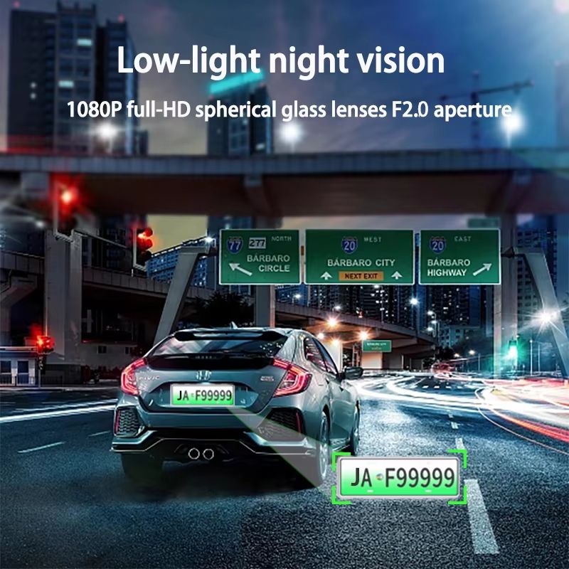 1080P DualTriple Lens Car Dash Cam With Night Vision  Optional Rear Camera 2