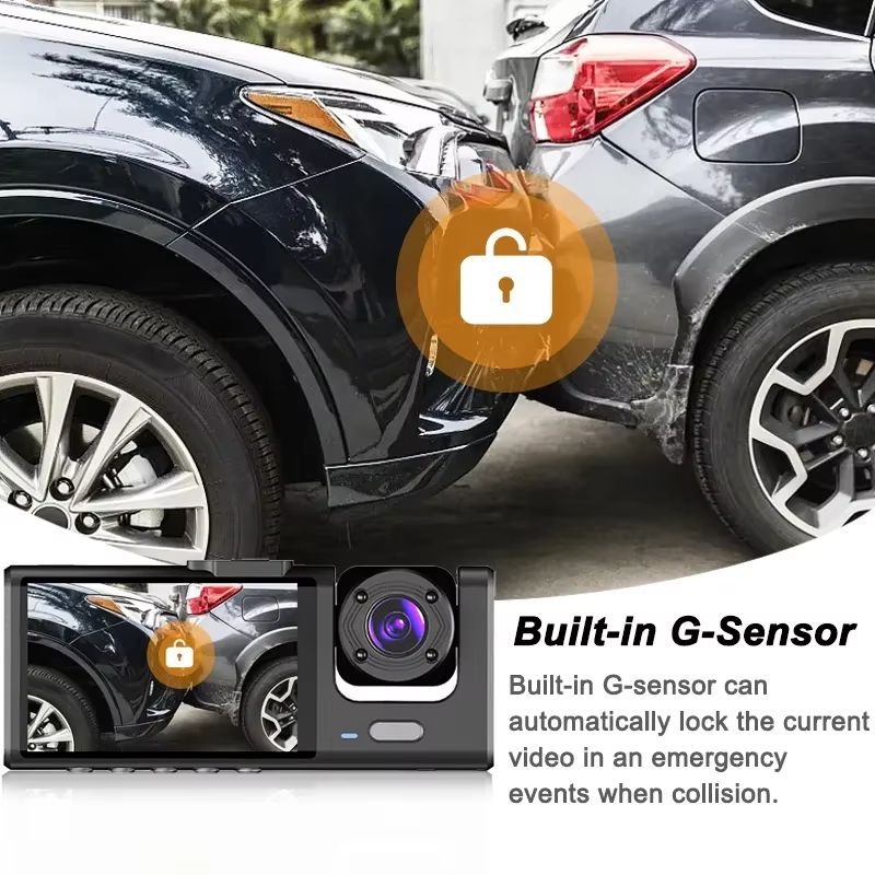 1080P DualTriple Lens Car Dash Cam With Night Vision  Optional Rear Camera 3