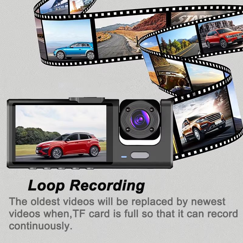 1080P DualTriple Lens Car Dash Cam With Night Vision  Optional Rear Camera 4