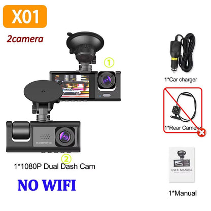 1080P DualTriple Lens Car Dash Cam With Night Vision  Optional Rear Camera 6