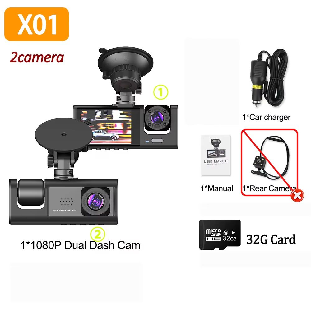 1080P DualTriple Lens Car Dash Cam With Night Vision  Optional Rear Camera 8