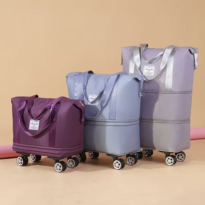 Expandable Adjustable Universal Wheel Travel Bag with Large Capacity & Portable Boarding Design