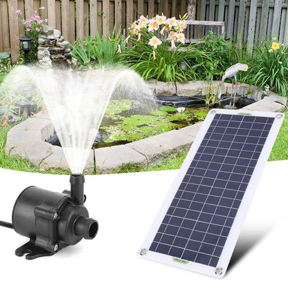 50W 800LH DC 12V Low Noise Brushless Solar Water Pump Kit For Outdoor Fountain Pond Pool  Bird Bath 1