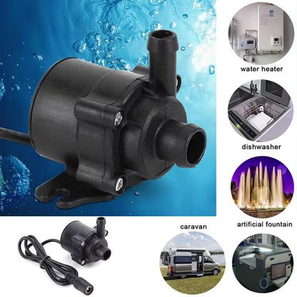 50W 800LH DC 12V Low Noise Brushless Solar Water Pump Kit For Outdoor Fountain Pond Pool  Bird Bath 2