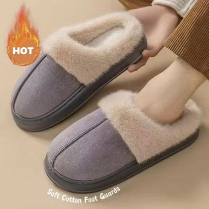 Women Fluffy Winter Indoor Slippers EVA Thick Sole AntiSlip Warm Unisex Home Shoes 11