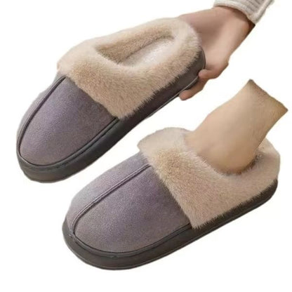 Women Fluffy Winter Indoor Slippers EVA Thick Sole AntiSlip Warm Unisex Home Shoes 4