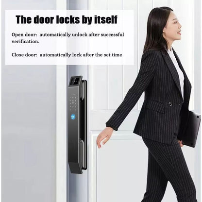 3D Face Recognition Unlock Digital Door Lock With Camera FIngerprint Password Unlock Keyless Electr 4