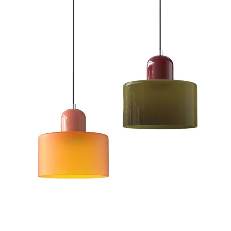 Nordic Modern Glass Bedside Pendant Light Long Line E27 Chandelier for Bedroom Restaurant Bar
