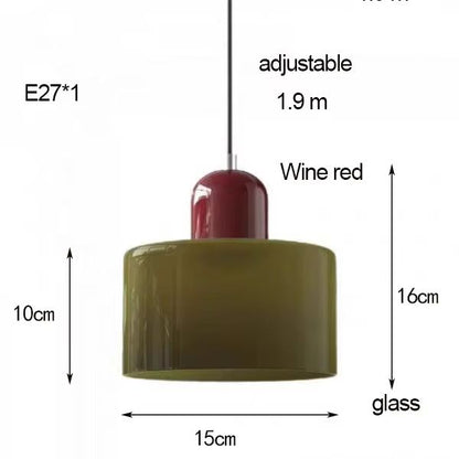 Nordic Modern Glass Bedside Pendant Light Long Line E27 Chandelier For Bedroom Restaurant Bar 10