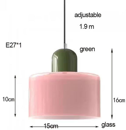 Nordic Modern Glass Bedside Pendant Light Long Line E27 Chandelier For Bedroom Restaurant Bar 11