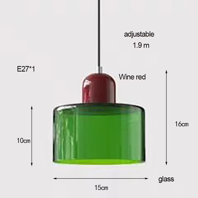 Nordic Modern Glass Bedside Pendant Light Long Line E27 Chandelier For Bedroom Restaurant Bar 5