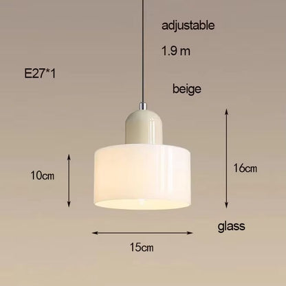 Nordic Modern Glass Bedside Pendant Light Long Line E27 Chandelier For Bedroom Restaurant Bar 6