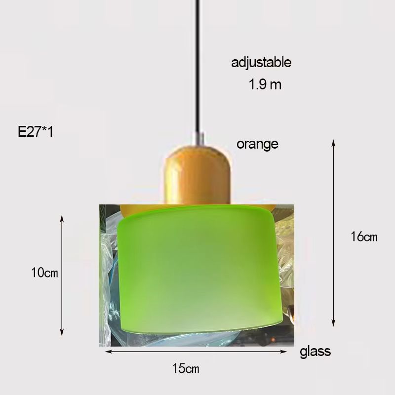 Nordic Modern Glass Bedside Pendant Light Long Line E27 Chandelier For Bedroom Restaurant Bar 7