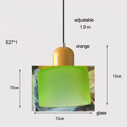 Nordic Modern Glass Bedside Pendant Light Long Line E27 Chandelier For Bedroom Restaurant Bar 7