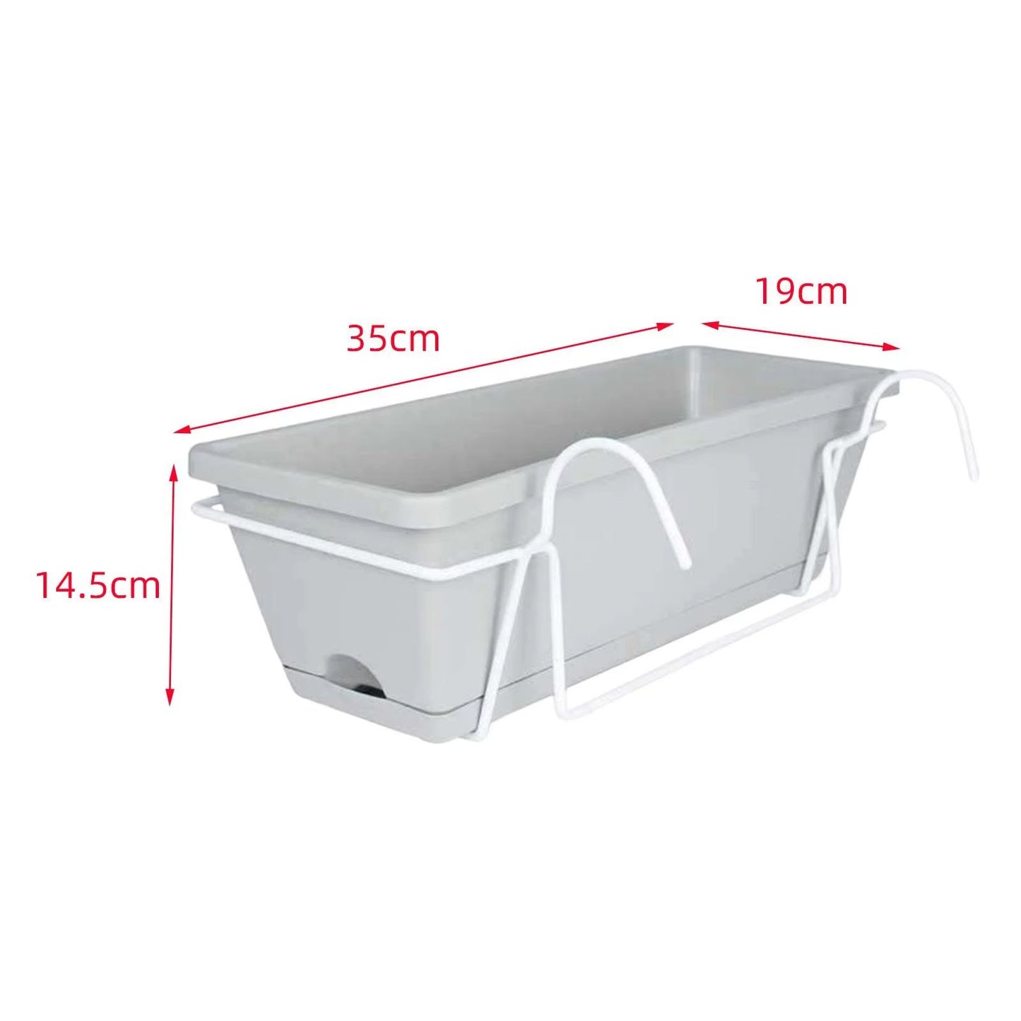Hanging Planter For Balcony Railing Fence Planter Basket Window Box Flower Pot 6L For Garden And Ya 9