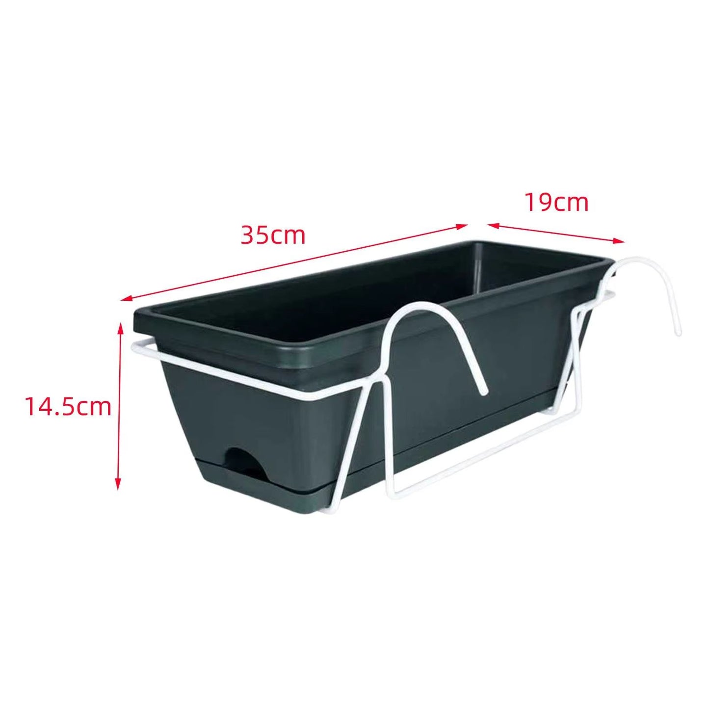 Hanging Planter For Balcony Railing Fence Planter Basket Window Box Flower Pot 6L For Garden And Ya 15