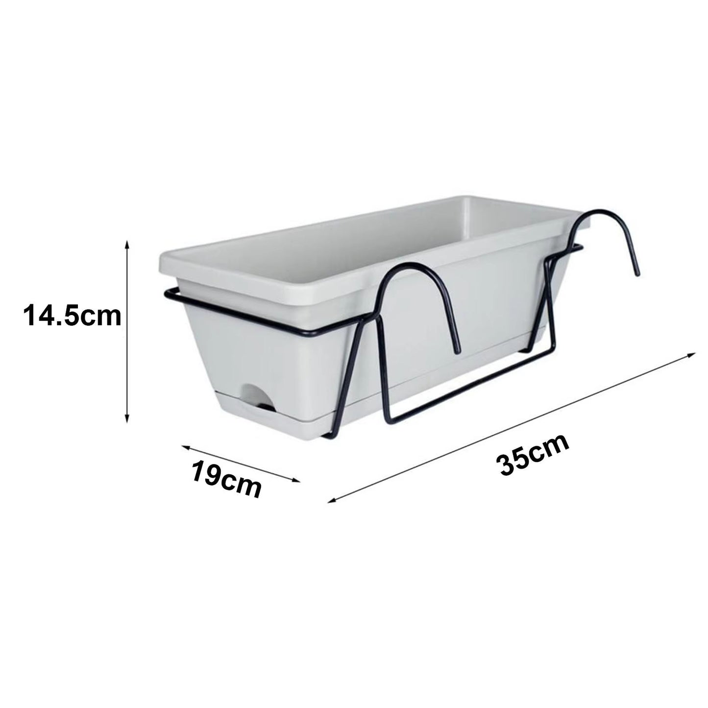 Hanging Planter For Balcony Railing Fence Planter Basket Window Box Flower Pot 6L For Garden And Ya 5