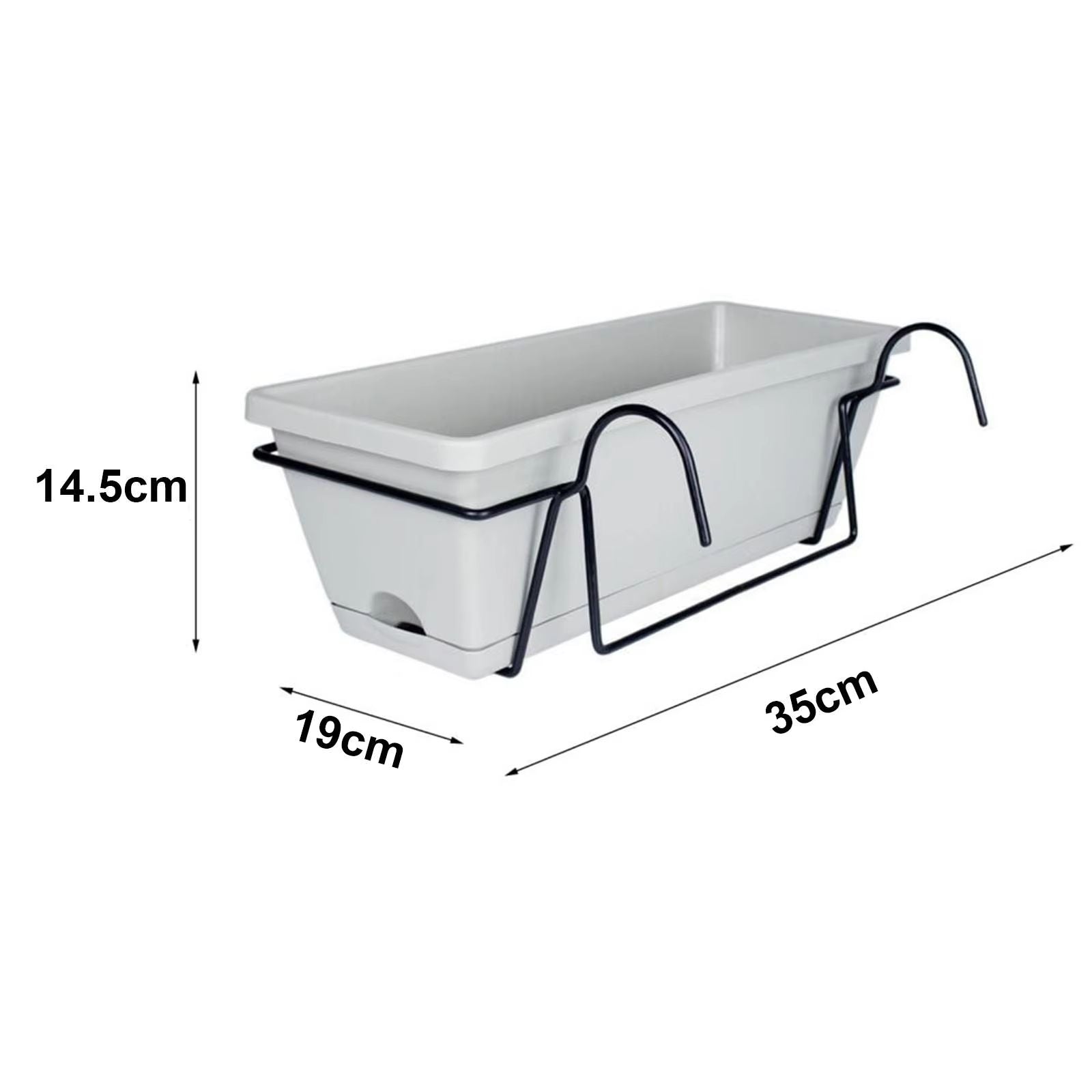Hanging Planter For Balcony Railing Fence Planter Basket Window Box Flower Pot 6L For Garden And Ya 5